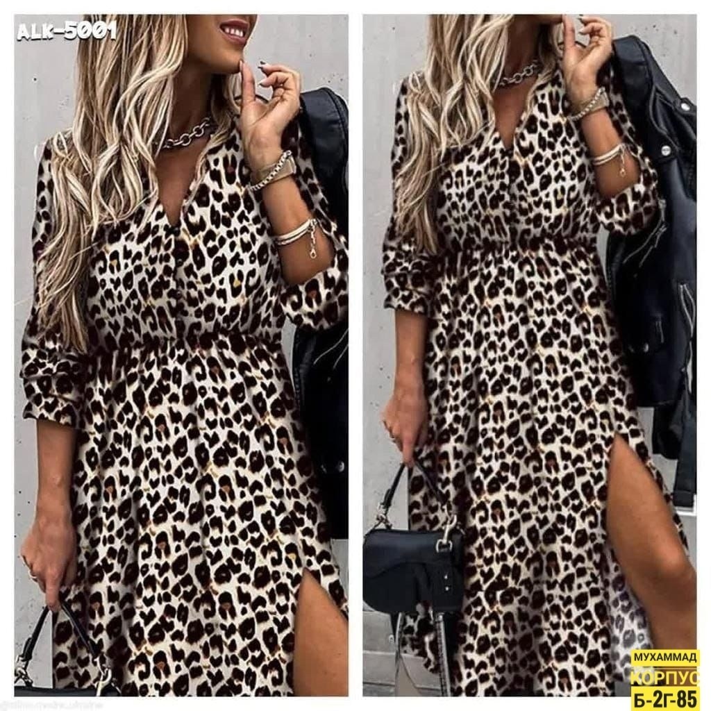 женское платье с леопардовым принтом,женское леопардовое платье,платье леопард,женское платье миди на запах с леопардовым принтом,платье леопардовое