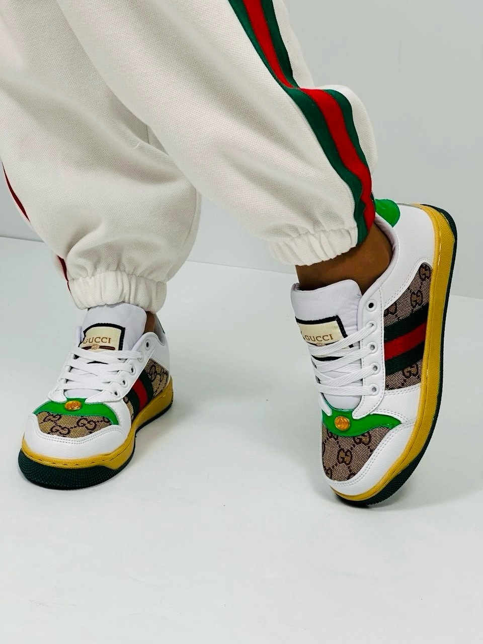 женские кроссовки gucci,gucci кроссовки,кроссовки эко,кроссовки,gucci женские кожаные кроссовки gg screener