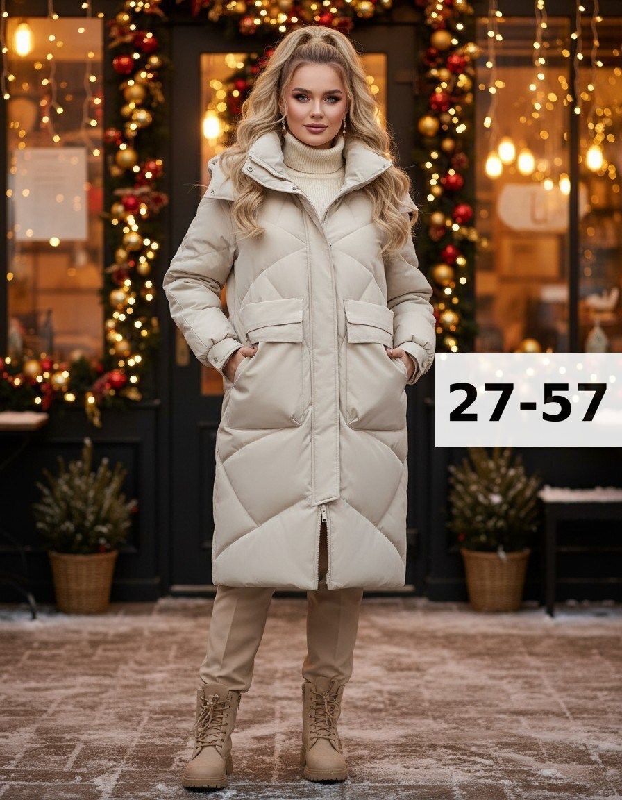 куртка зимняя длинная утепленная с капюшоном lucky fashion,пуховик зимний женский (куртка) удлиненный mako,пуховик женский,женская зимняя куртка,куртка женская бежевая