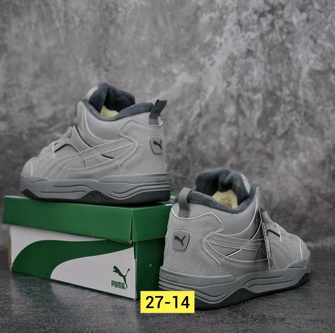 зимние кроссовки puma 180 high цвет серый,puma 180 high winter серые замша мужские,зимние кроссовки puma 180 high,кроссовки puma,кроссовки зимние puma 180 high серые
