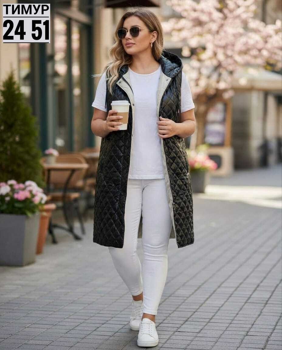 жилетка женская,жилет утепленный женский,жилет на синтепоне,жилет удлиненный,жилет женский