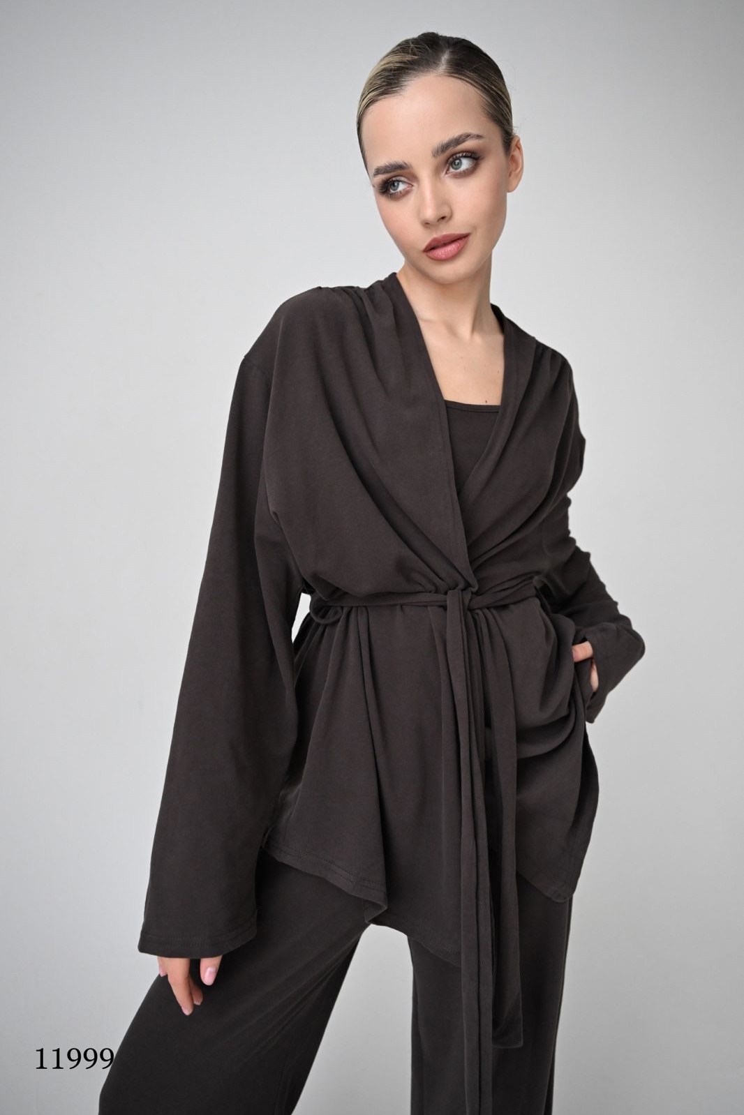 костюм женский,жакет-кимоно shokolad,брючный костюм женский,костюм кимоно с брюками,жакет кимоно женский