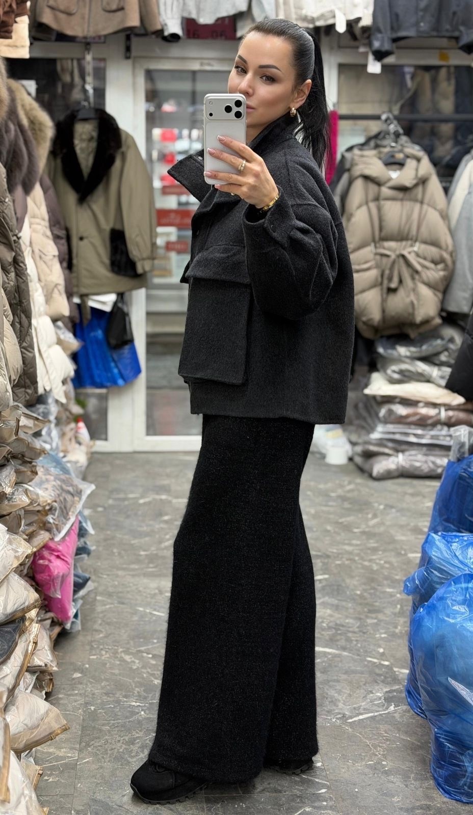 пальто полупальто,полупальто,темно-серое пальто-пиджак с утепленным жилетом,куртка женская