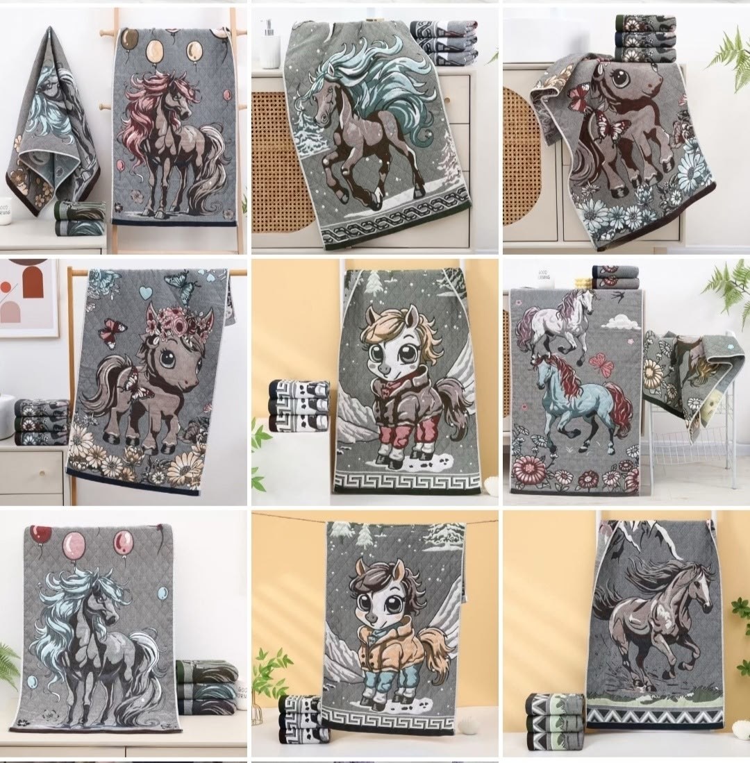 полотенце с лошадками,полотенца с лошадью набор подарочный,мягкое полотенце,полотенце с лошадью банное,полотенце с конем