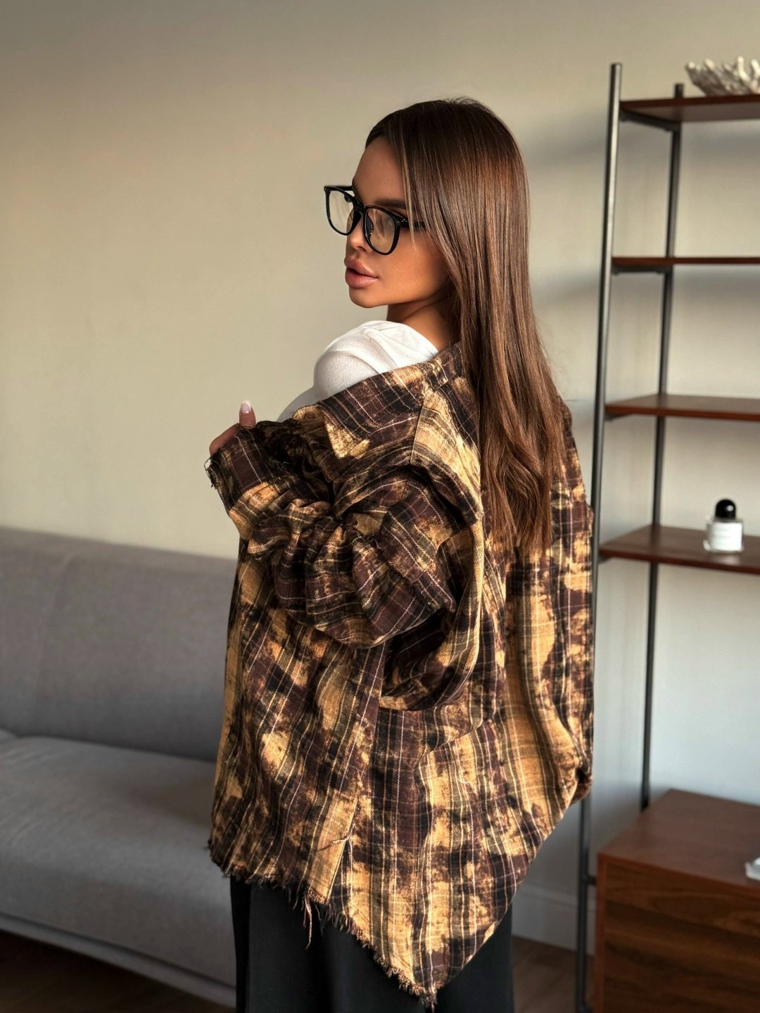 рубашка в клетку оверсайз kako govana,женская рубашка в клетку,женская кофта,женская рубашка,рубашка в клетку