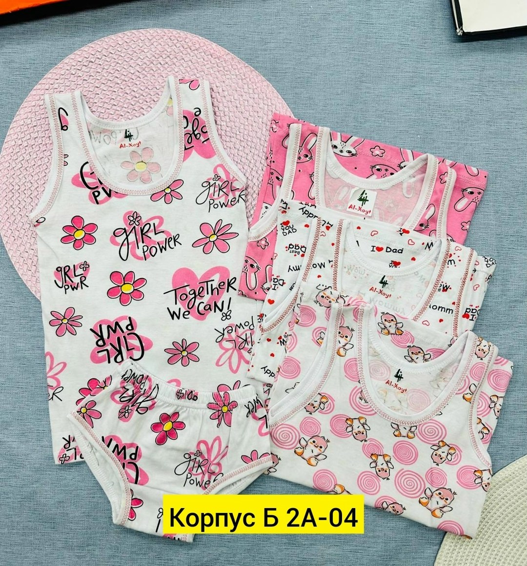 комплект нижнего белья для девочек,комплект белья для малыша,комплект майка и трусы для девочек,белье детское комплект,детский комплект майка и трусы