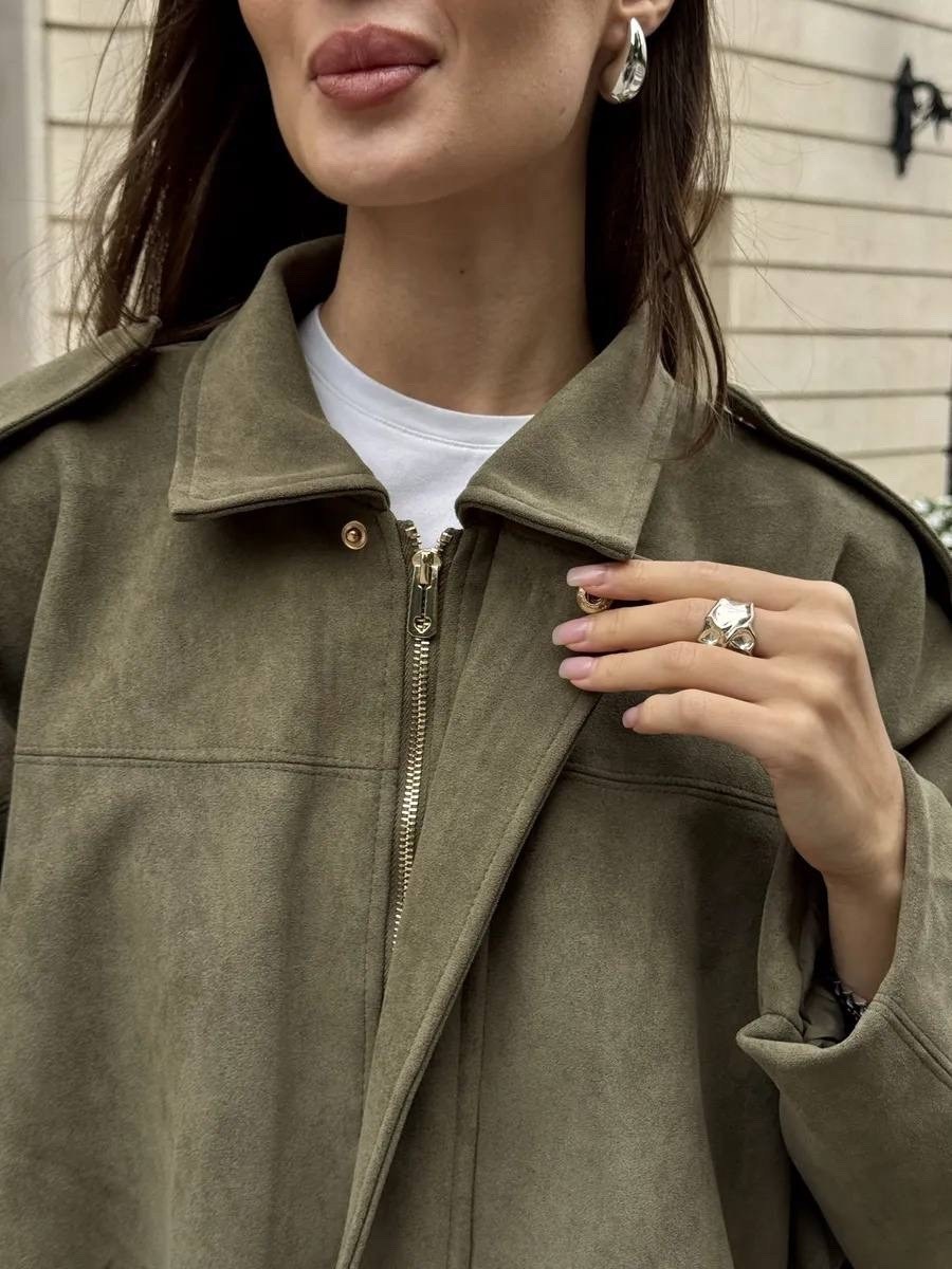 куртка замшевая бомбер оверсайз lancy,повседневная куртка,модные образы,куртка женская модная,замшевая куртка