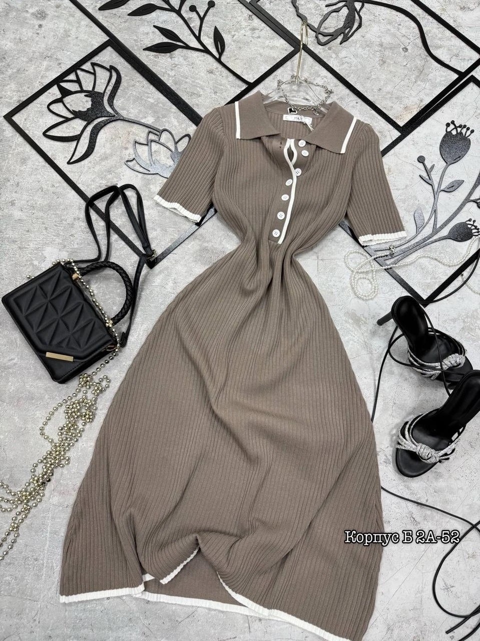 трикотажное платье,платье трикотажное женское,платье трикотажное лапша с воротником sila_style,женское платье лапша,платье трикотажное с воротником поло