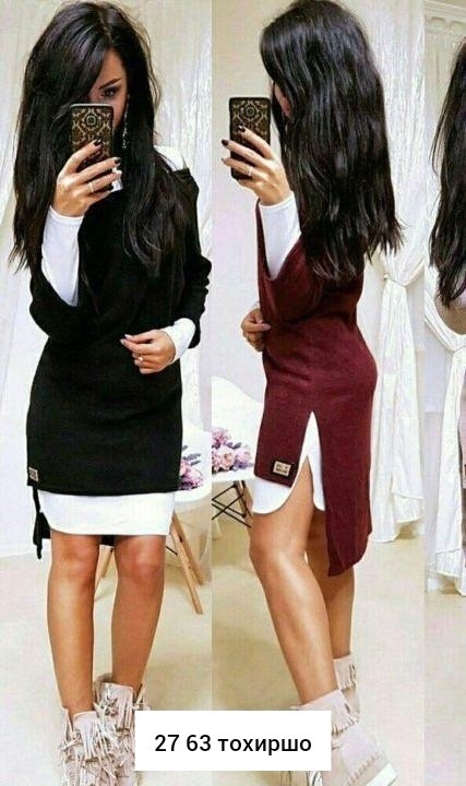 платье двойка,костюм с платьем,платье туника,трикотажное платье,стильное платье