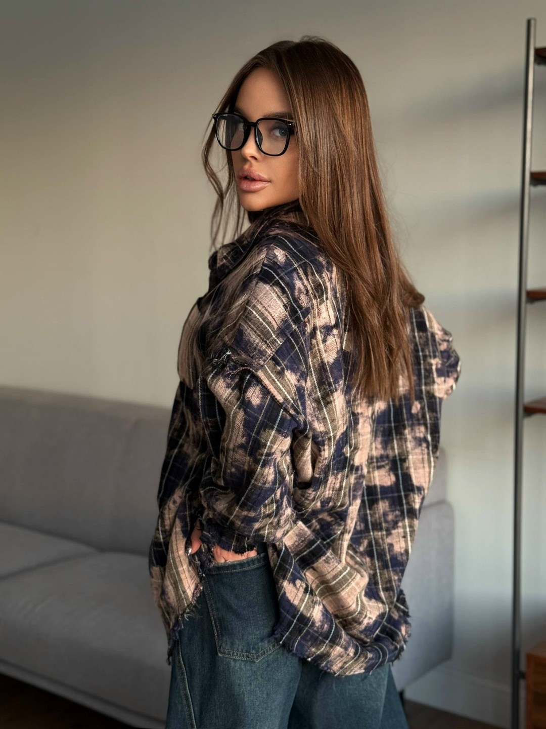 рубашка в клетку оверсайз kako govana,женская рубашка в клетку,женская кофта,женская рубашка,рубашка в клетку