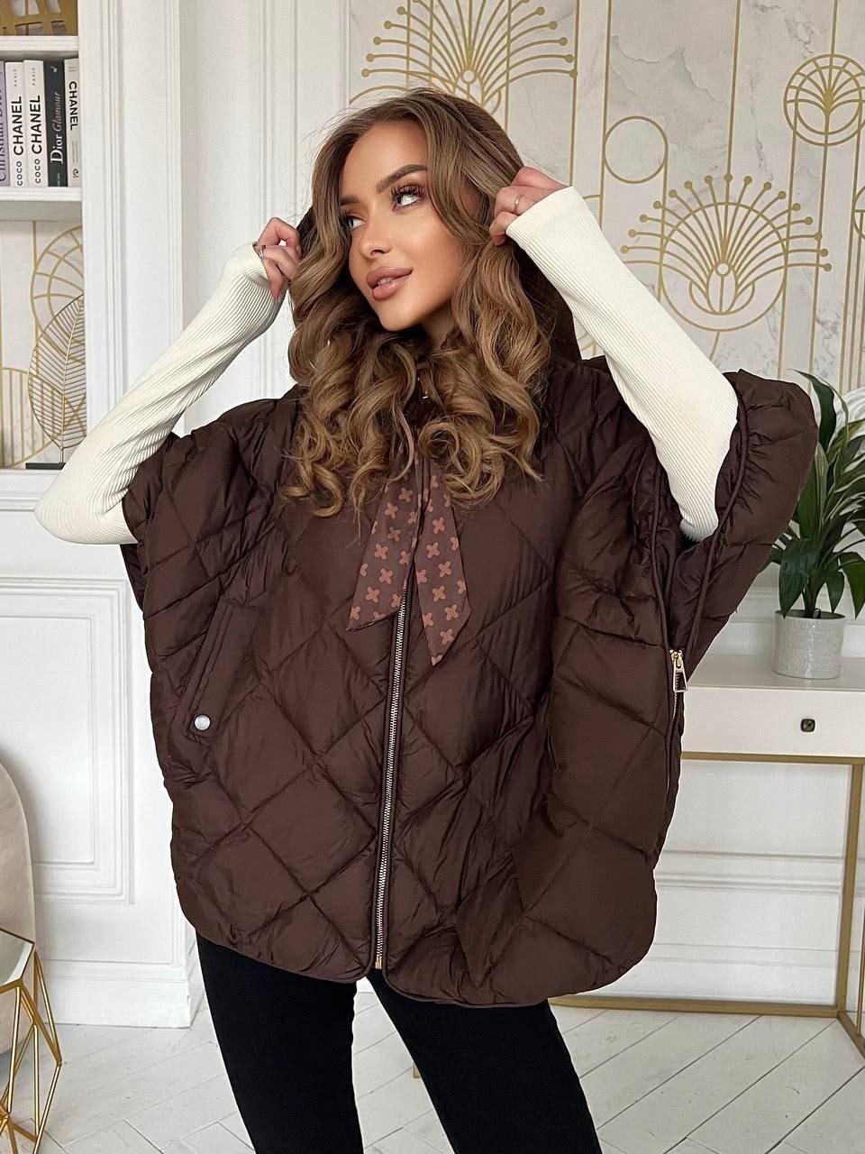 куртка женская,куртка стеганая оверсайз с капюшоном okxana utova brand,куртка,стеганый пуховик,куртка стеганая оверсайз с капюшоном okxana utova brand 280179549