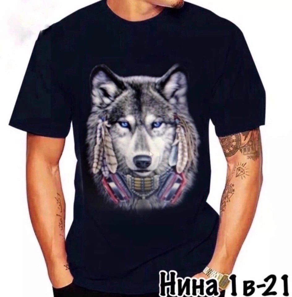 футболка с волками,майка с волком,волк мотоцикл,футболки мужские,футболка волки черный