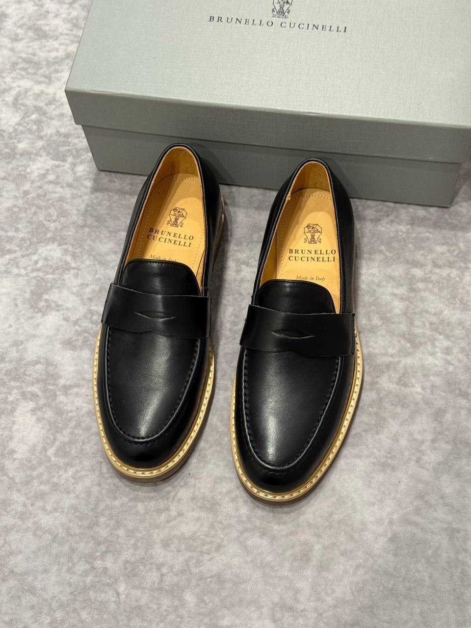 кожаные лоферы brunello cucinelli,лоферы brunello cucinelli,лоферы brunello cucinelli черный,лоферы мужские,