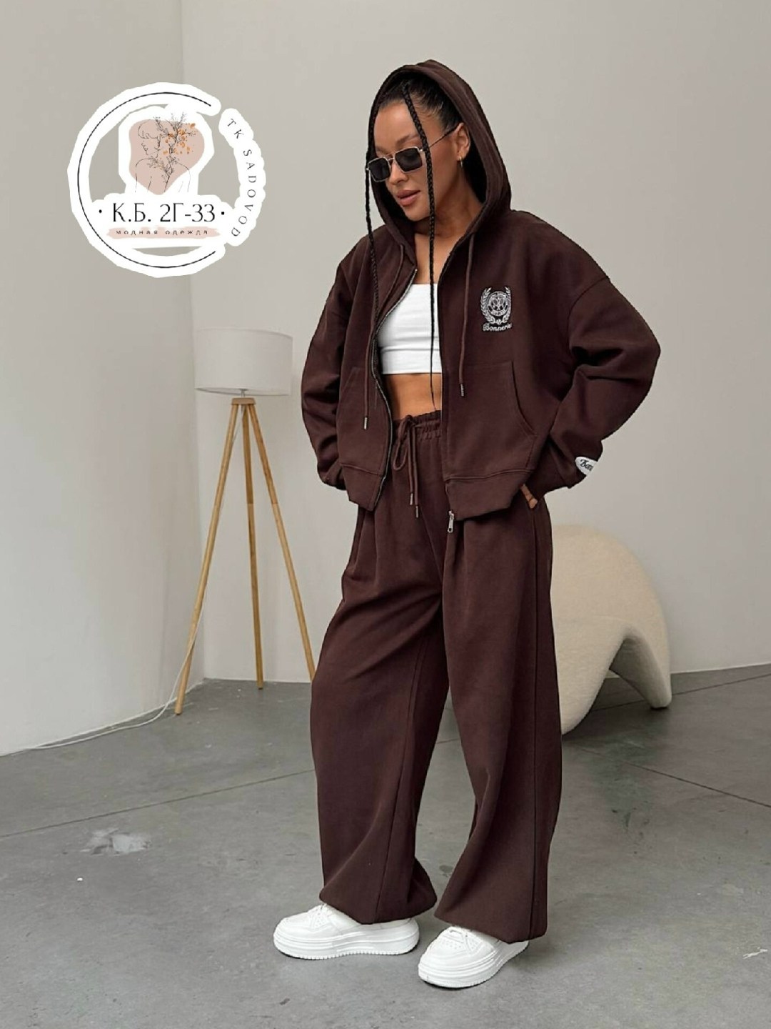 костюм спортивный,спортивный костюм bonneriee club корея,спортивный костюм женский,спортивные женские костюмы на флисе,костюм спортивный оверсайз с начесом палаццо и зип худи micca 526679758