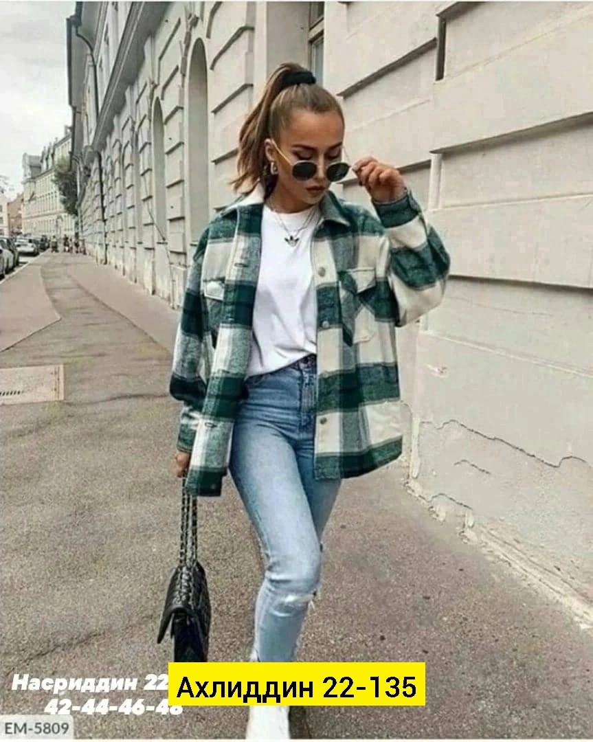 рубашка оверсайз в клетку женская,рубашка женская клетка оверсайз теплая,повседневный стиль,мода стиль,одежда модная
