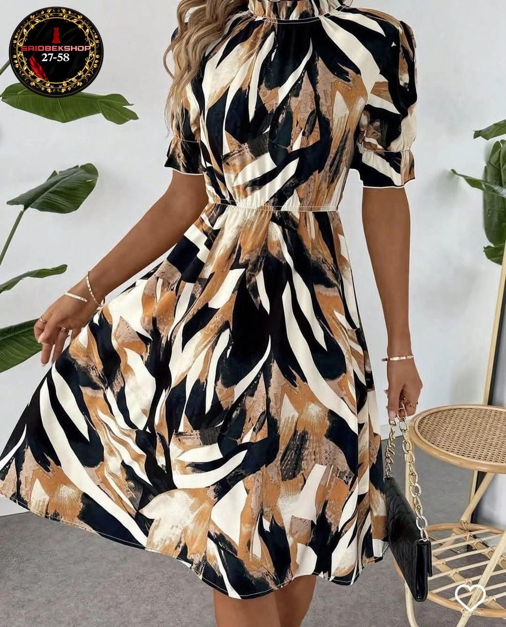 женское платье с принтом,женское платье,летнее платье женское,платье,платье средней длины