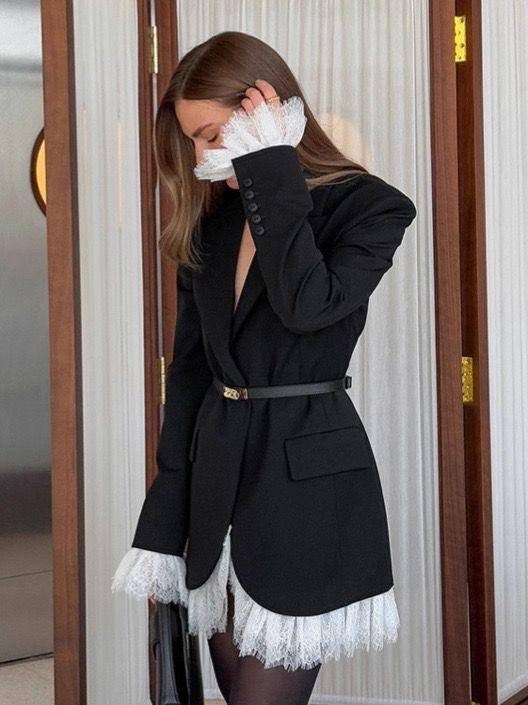 элегантные костюмы,платье пиджак с бахромой,платье-пиджак,платьепиджак с натуральными перьями,костюм стильный