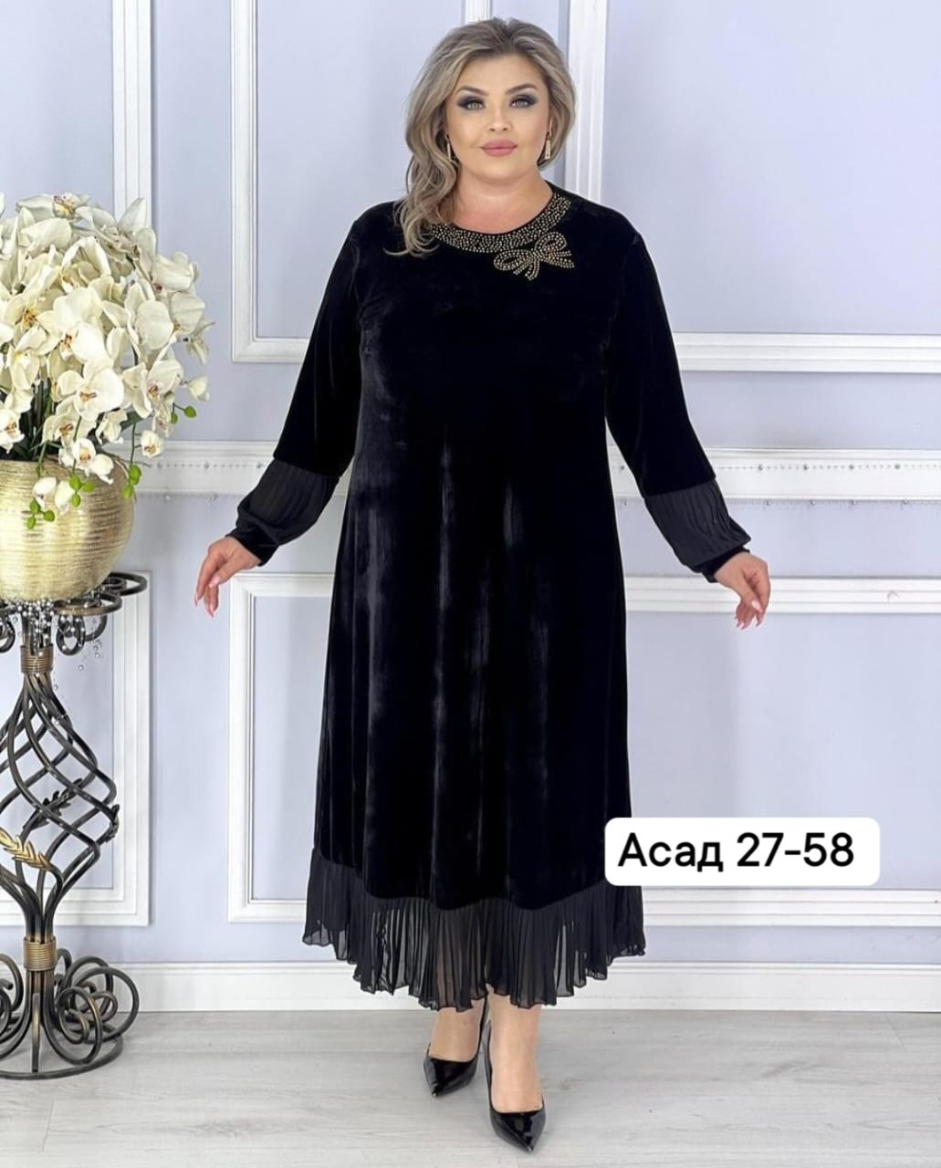 платье большого размера,платье,женское платье больших размеров,платье вечернее большие размеры велюр h&v fashion 304997194,женское платье