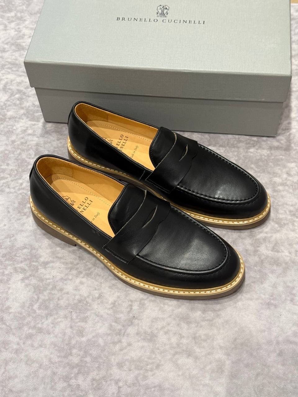 кожаные лоферы brunello cucinelli,лоферы brunello cucinelli,лоферы brunello cucinelli черный,лоферы мужские,