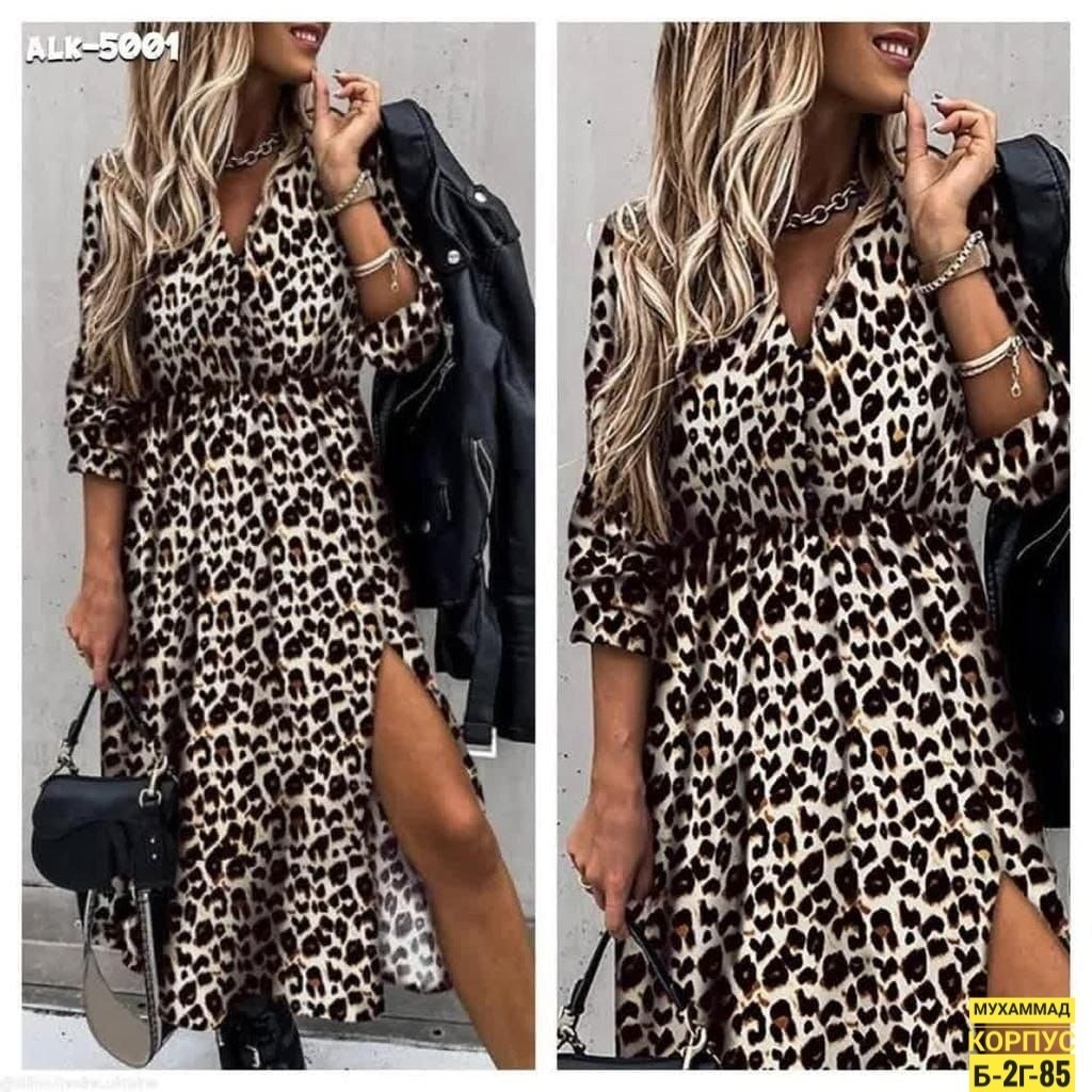 женское платье с леопардовым принтом,женское леопардовое платье,платье леопард,женское платье миди на запах с леопардовым принтом,платье леопардовое