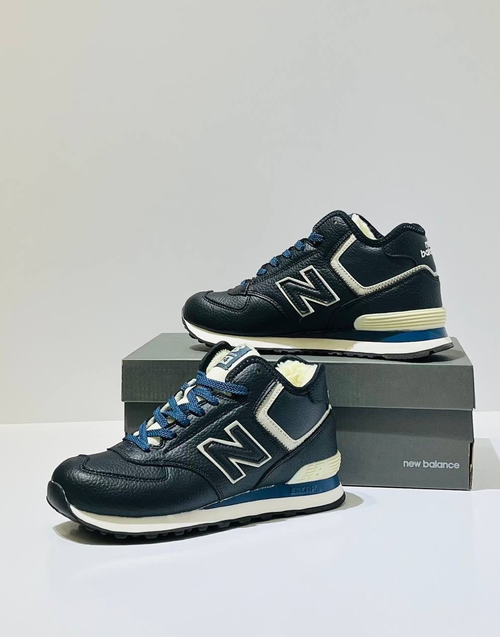 кроссовки зимние new balance 574,кроссовки new balance 574,кроссовки new balance 574 high leather blue с мехом,зимние кроссовки new balance,кроссовки мужские new balance 574