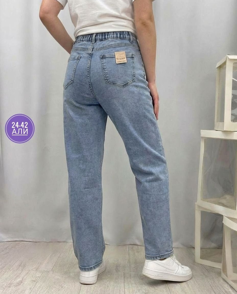 джинсы женские,джинсы мом,джинсы женский look of young голубой бананы мом,джинсы стильные,джинсы бананы