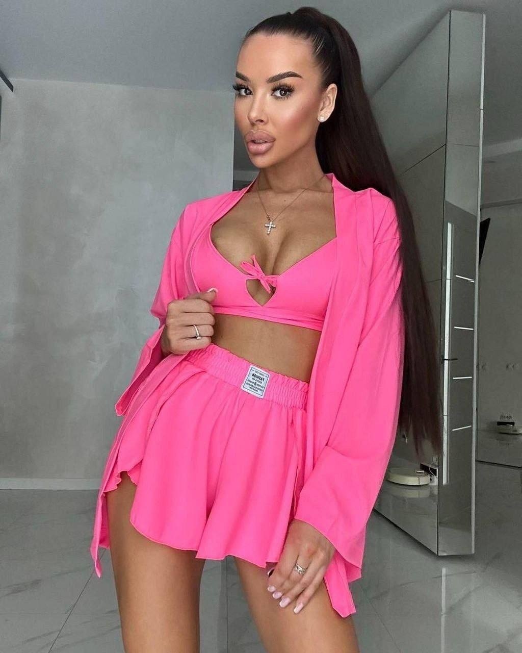 пижама женская с леопардовым принтом,костюм леопардовый,костюм с принтом,летний костюм