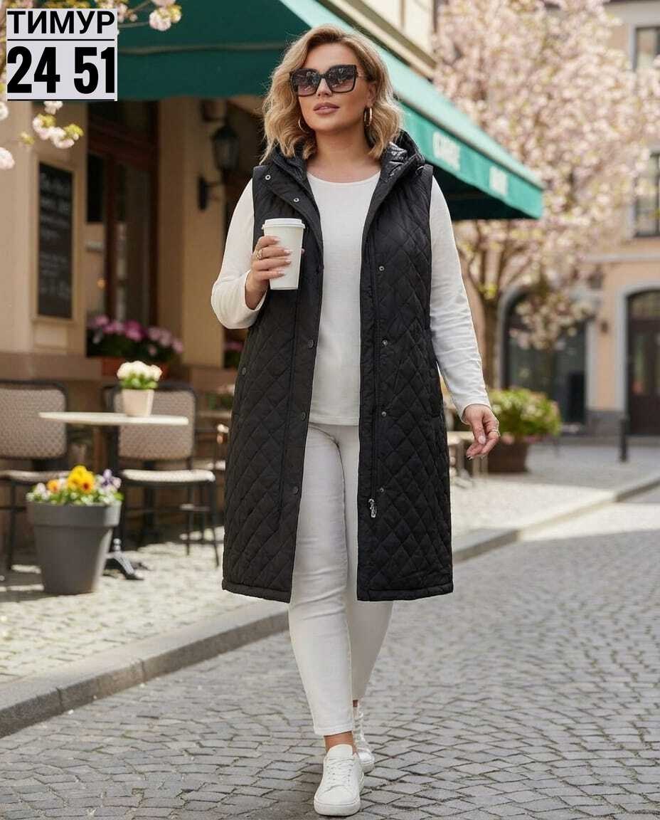 жилетка женская,жилет утепленный женский,жилет на синтепоне,жилет удлиненный,жилет женский