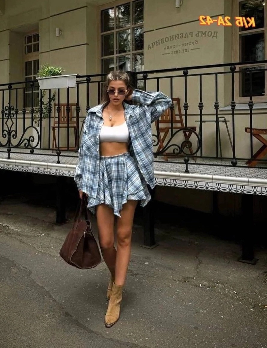 костюм с юбкой и рубашкой,костюм в клетку, костюм с юбкой и рубашкой,костюм с юбкой и рубашкой арт. 11325262,костюм двойка с юбкой