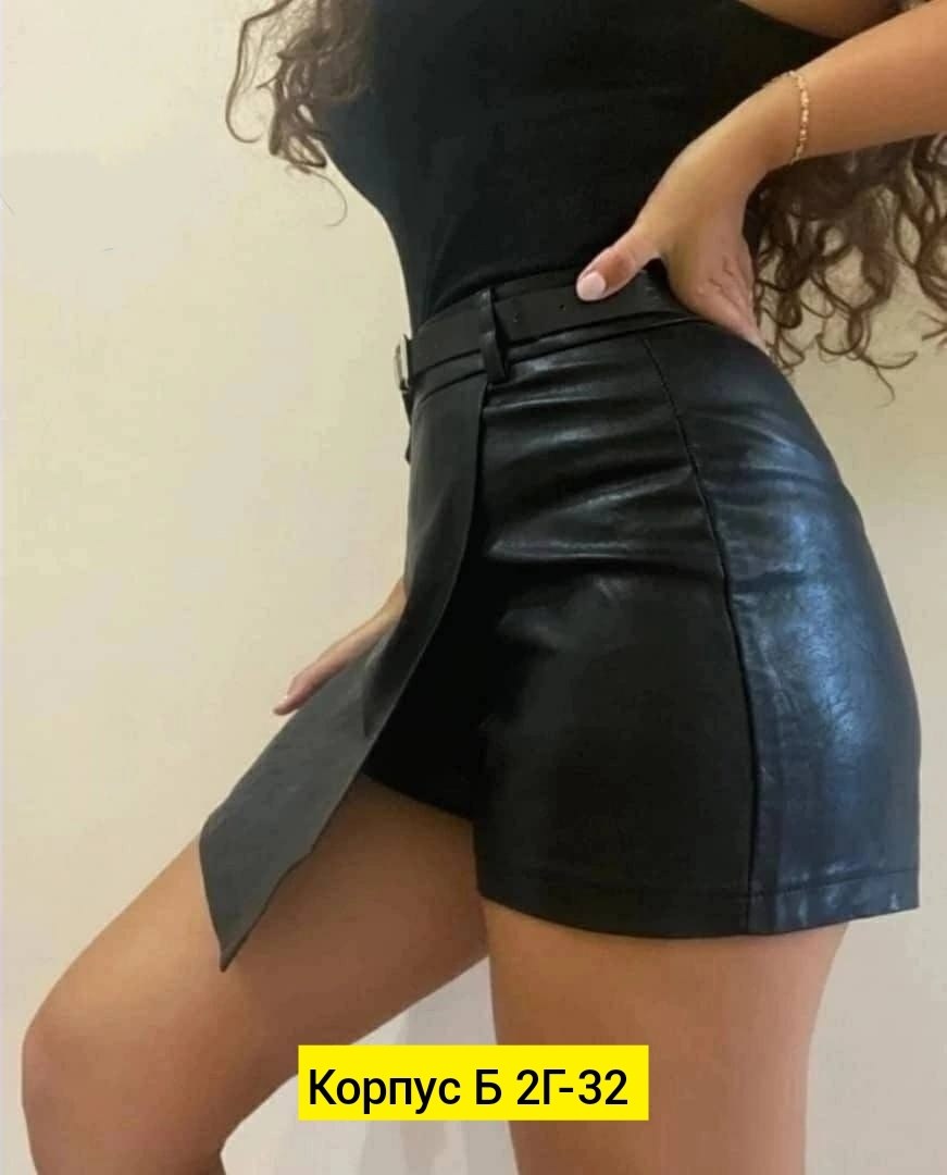 юбка-шорты кожаные,юбка эко кожа,шорты юбка кожаные с запахом xela fashion,шорты юбка эко кожа,юбка шорты из экокожи