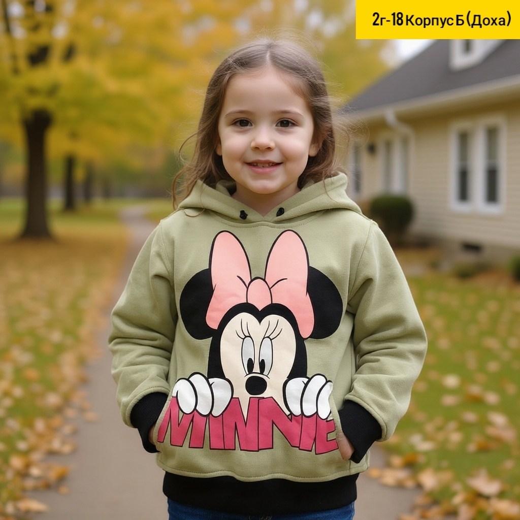 свитшот для девочки с микки маусом,толстовка минни маус зара,толстовка для девочек,толстовка детская,кофта для девочек