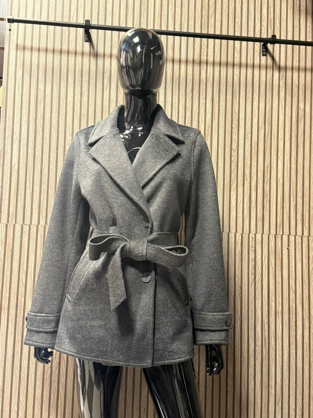 пальто beautiful free 7030 светло-серое,пальто пиджак демисезонное шерстяное с поясом cozhe 254601400,женское пальто,полупальто,стильное пальто