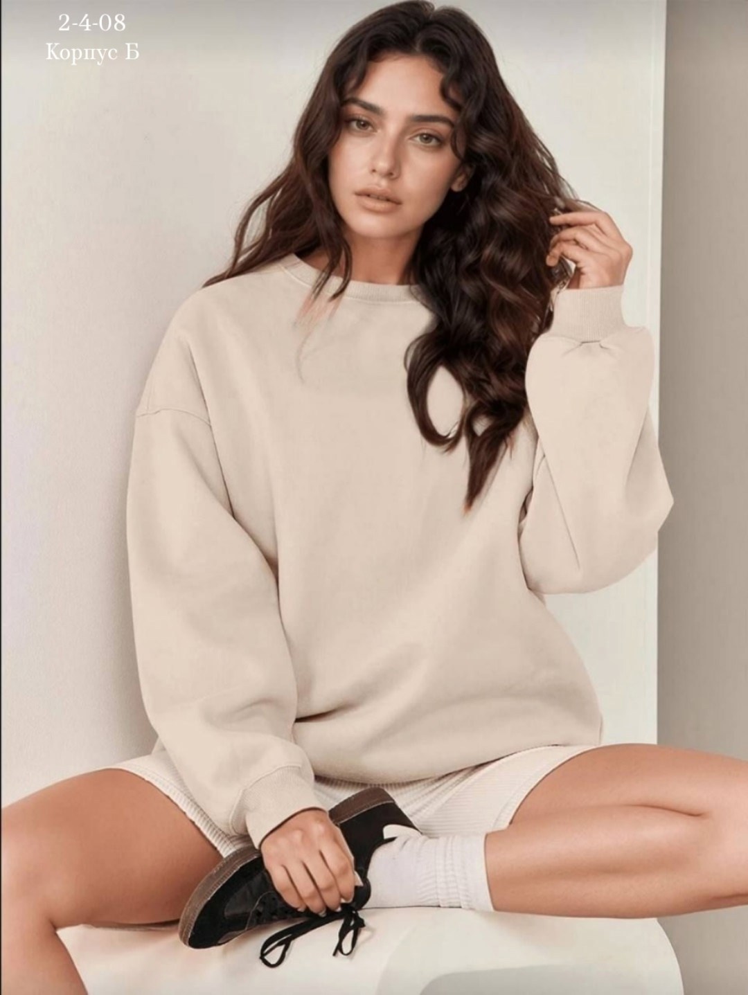 повседневный свитшот,свитшот оверсайз теплый с начесом толстовка ticle цвет пудровый,свитшот женский оверсайз начес,толстовка женская,толстовка свободного кроя