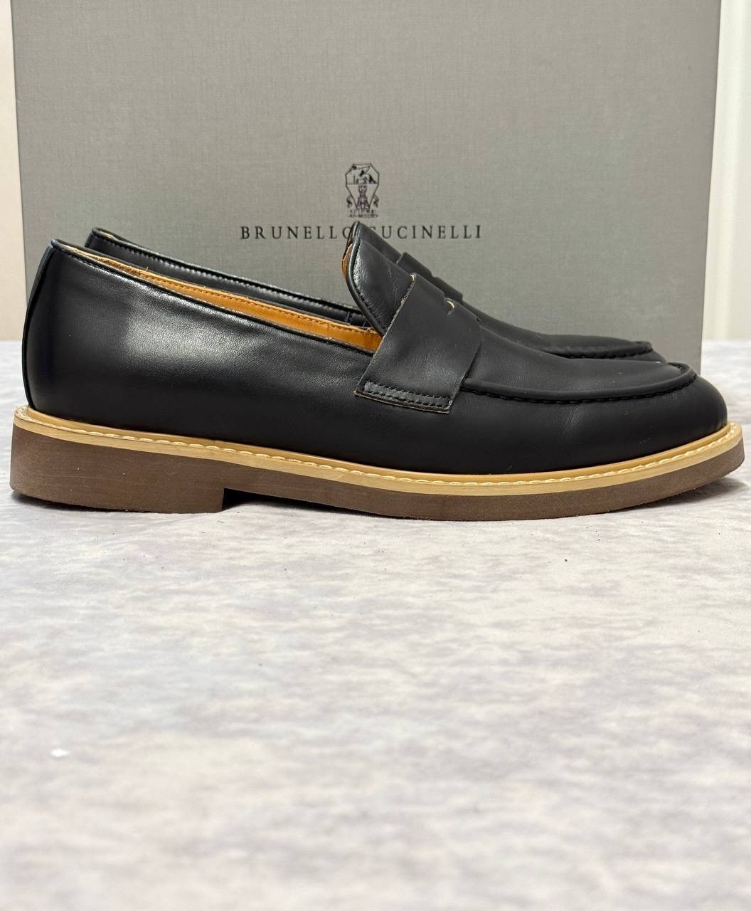 кожаные лоферы brunello cucinelli,лоферы brunello cucinelli,лоферы brunello cucinelli черный,лоферы мужские,