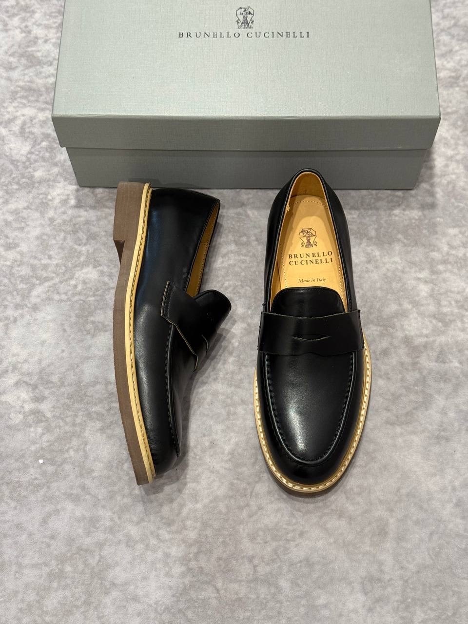 кожаные лоферы brunello cucinelli,лоферы brunello cucinelli,лоферы brunello cucinelli черный,лоферы мужские,