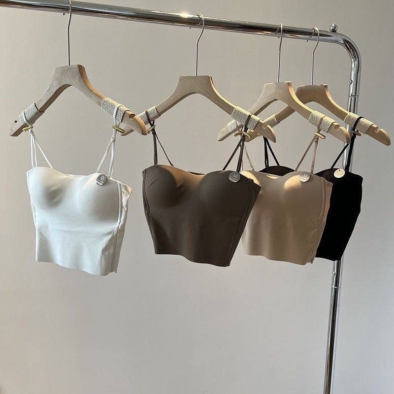 жилет на бретельках из ледяного шелка с регулируемыми бретелями на груди,женские топы,бесшовные бюстгальтеры,женский топ на бретельках,топ бюстье женский