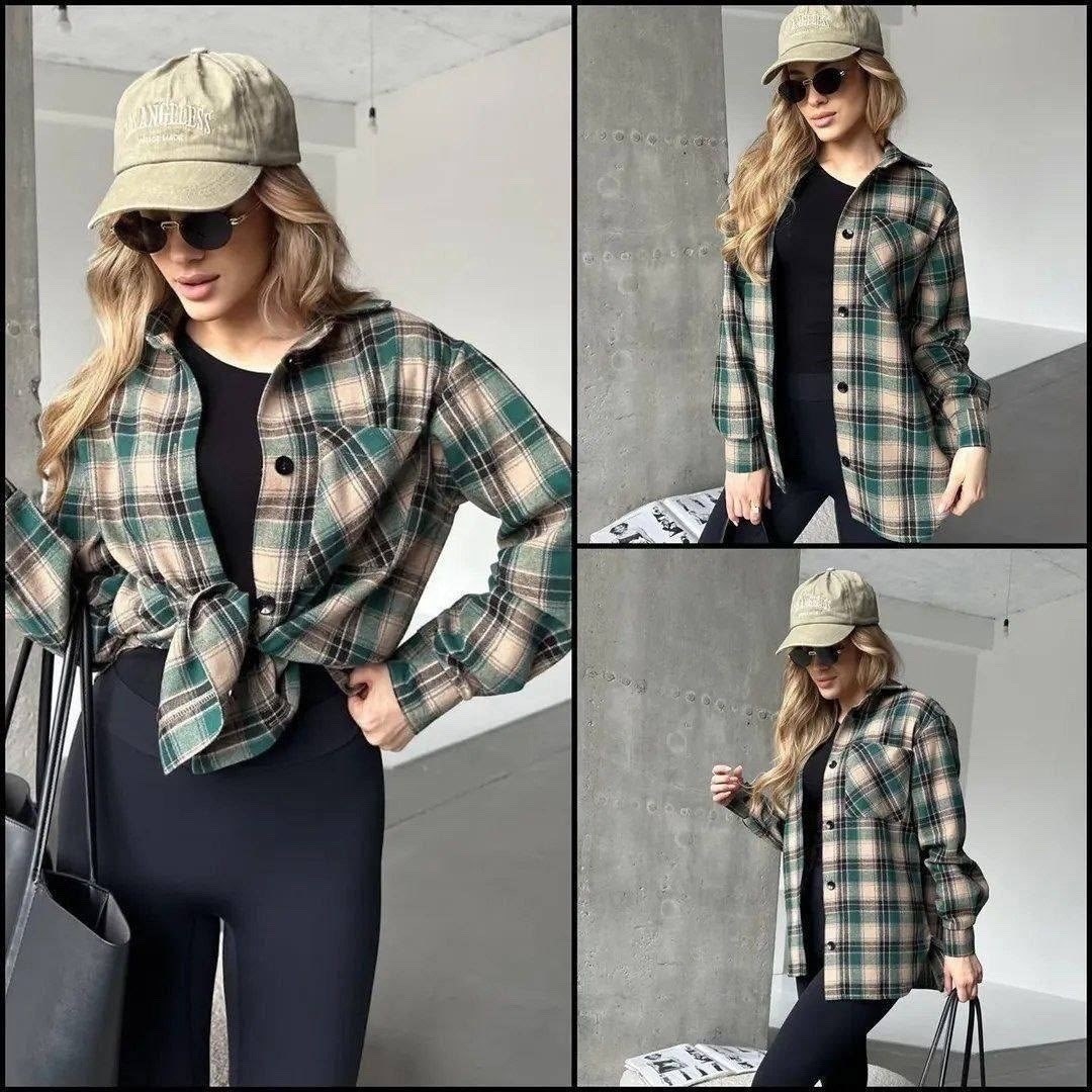 рубашка женская в клетку,рубашка женская теплая в клетку оверсайз,рубашка теплая,женская рубашка оверсайз в клетку,рубашка в клетку оверсайз