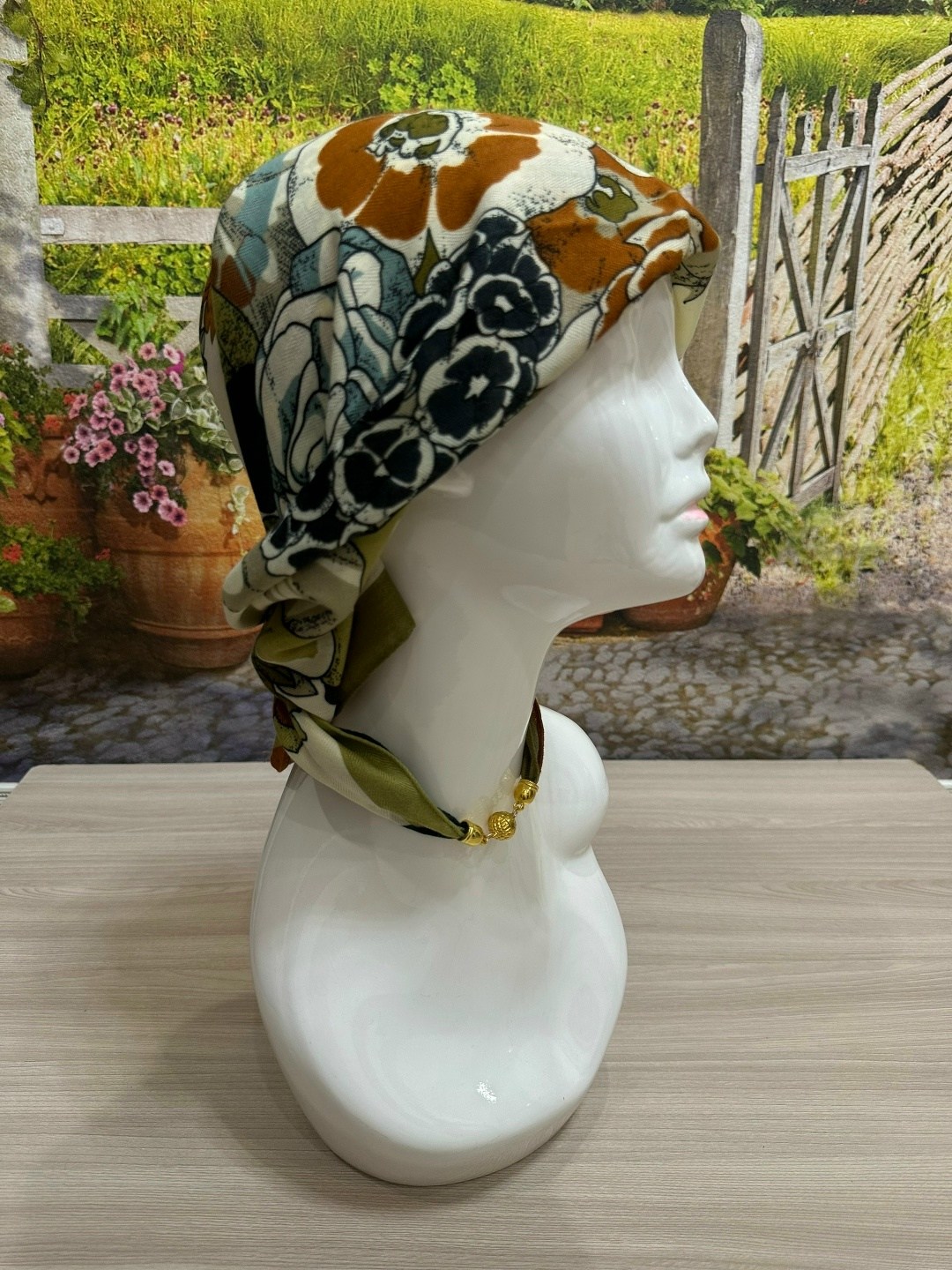 головной убор,химона головной убор,платки женские,шапка для женщин,платок на голове