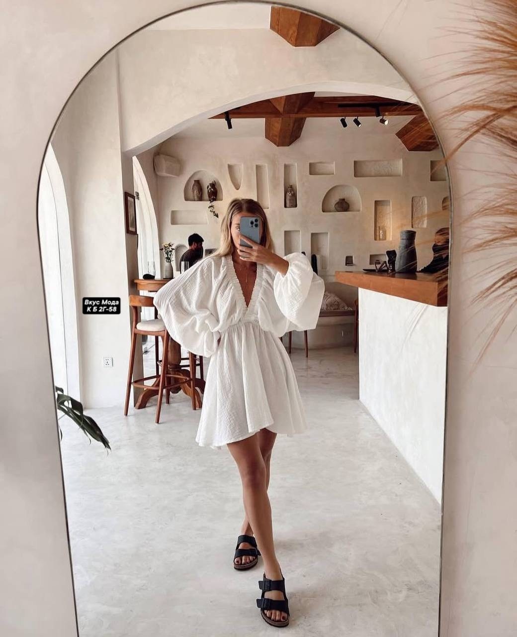 платье из муслина с резинкой,женское платье из муслина,женское платье оверсайз,платье из муслина