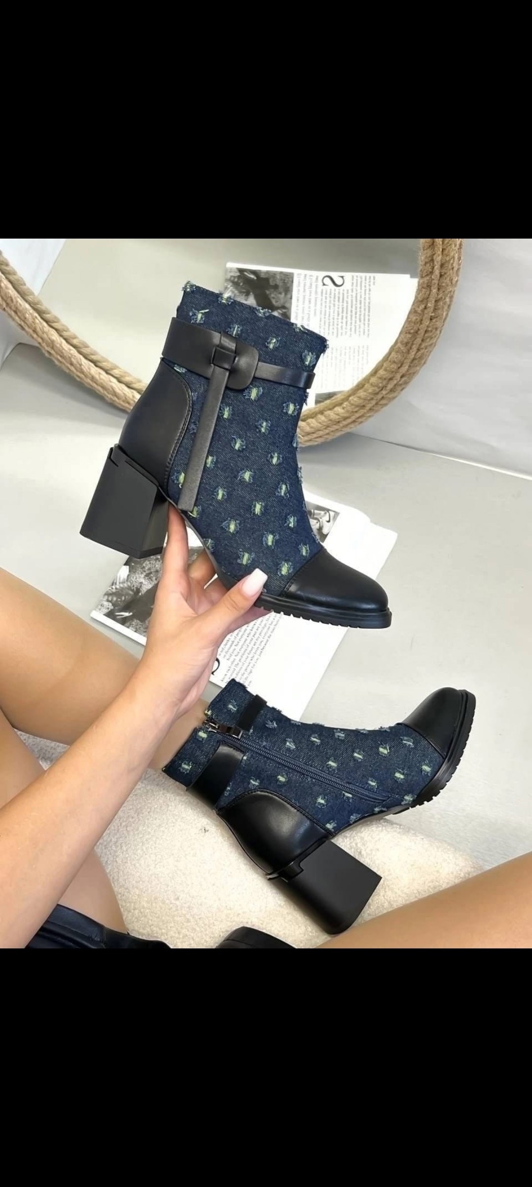,женские ботильоны,ботильоны джинсовые,ботильоны,женская