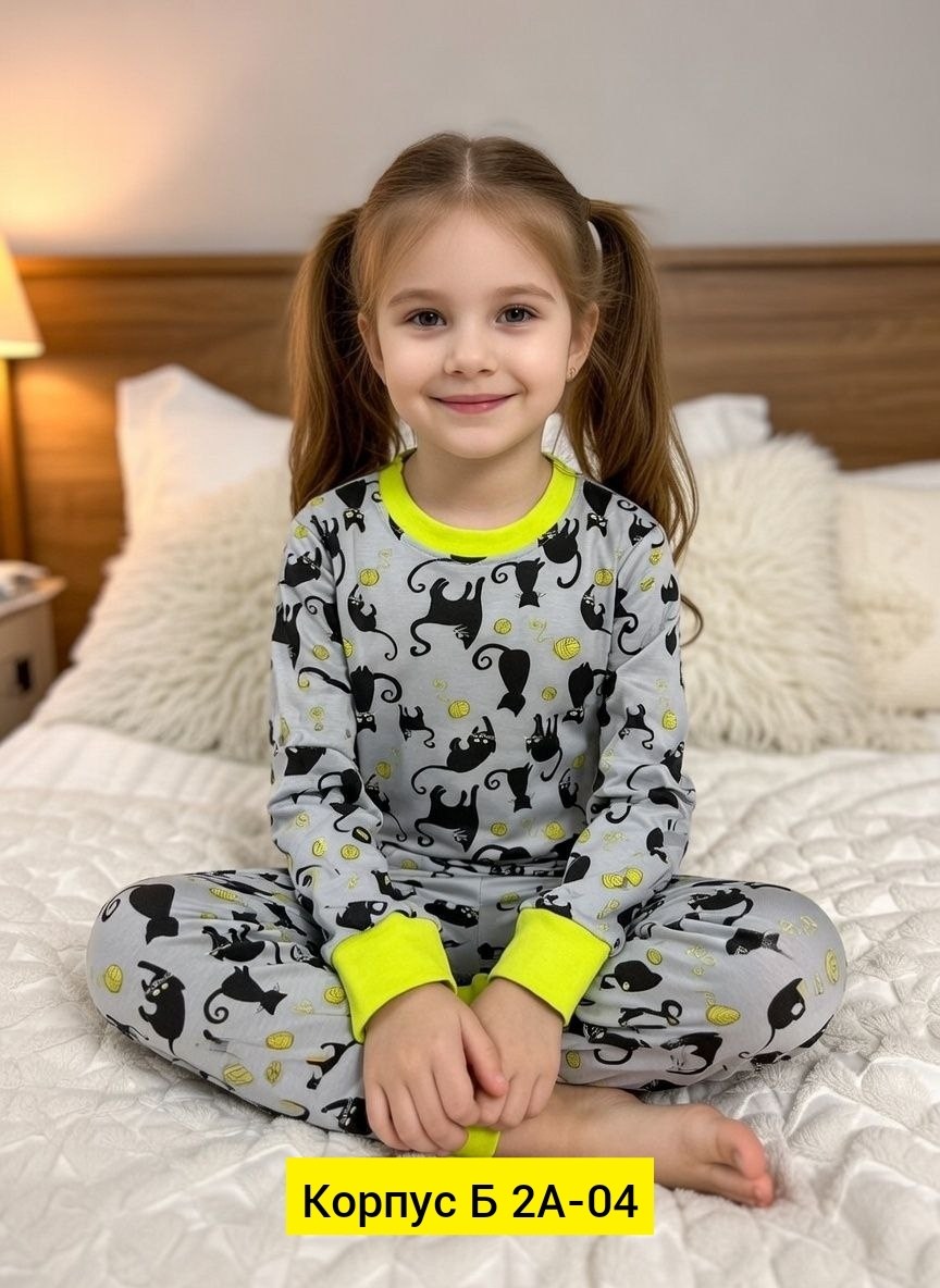 пижама для детей,пижама детская ohana kids milk серый,пижама костюм для малышей,детская пижама,девочка в пижаме