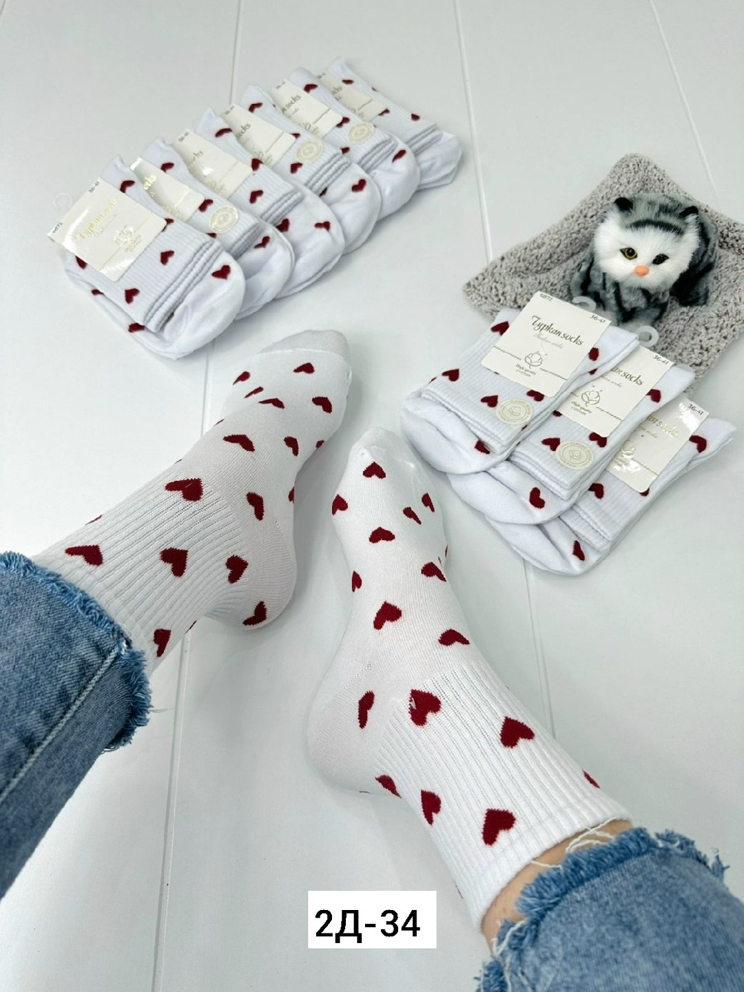 носки женские 10 пар,носки с сердечками,женские носки,женские носки набор,носки короткие белые с сердечками