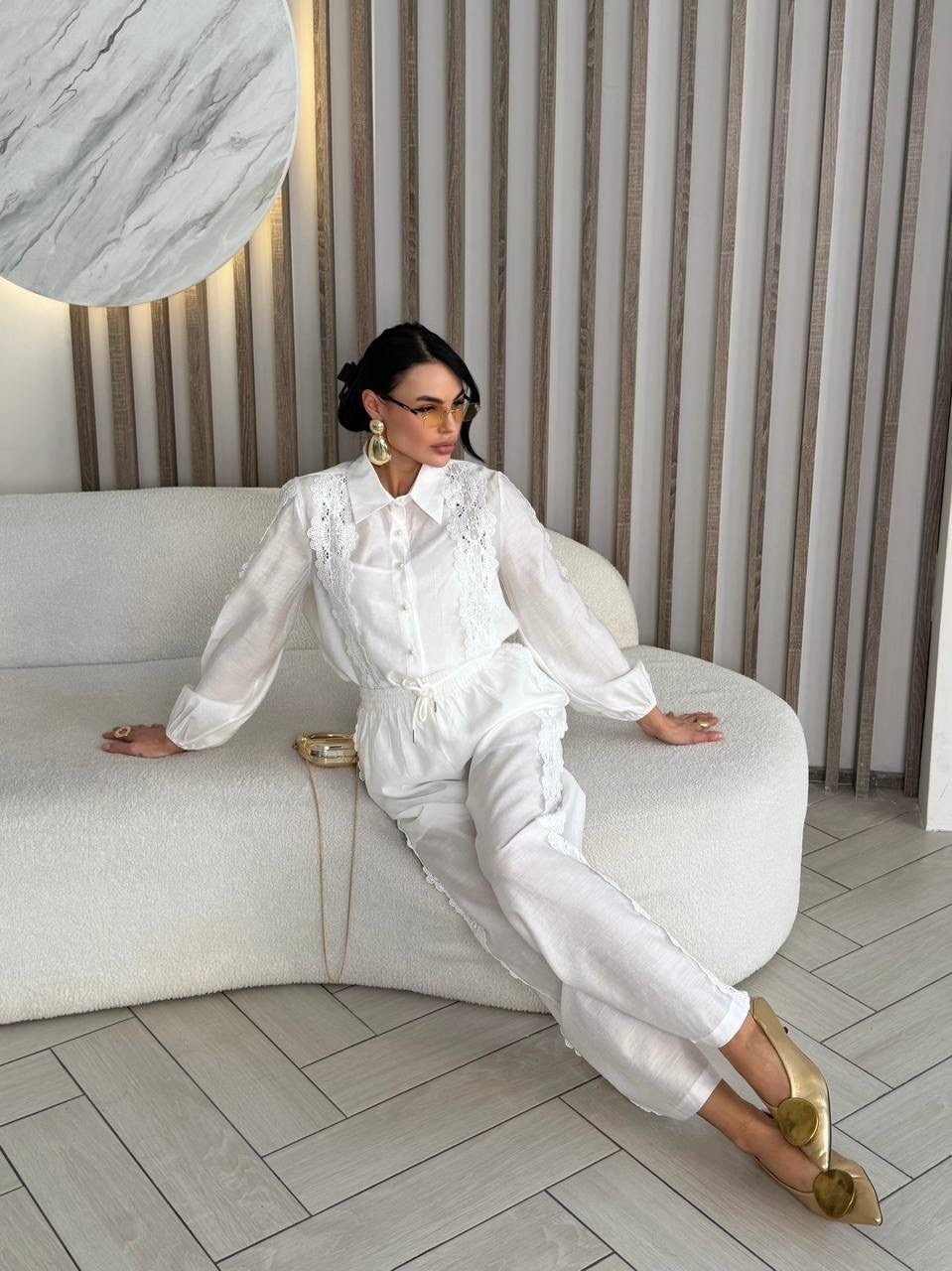 брючный костюм,костюм белый,костюм с брюками,костюм,костюм лен