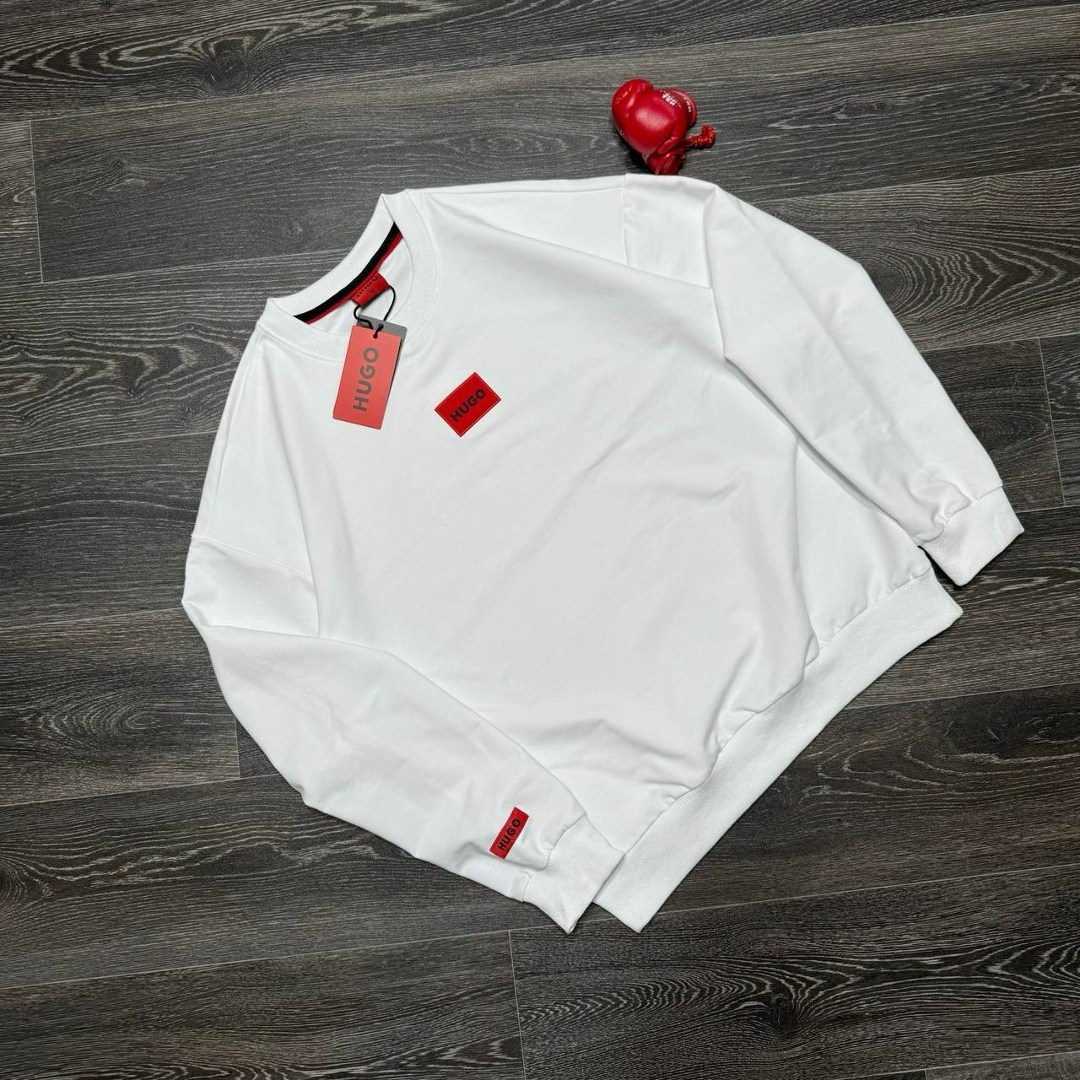 свитшот белый,мужские свитшоты,кофта суприм,свитшот,свитшот hugo boss