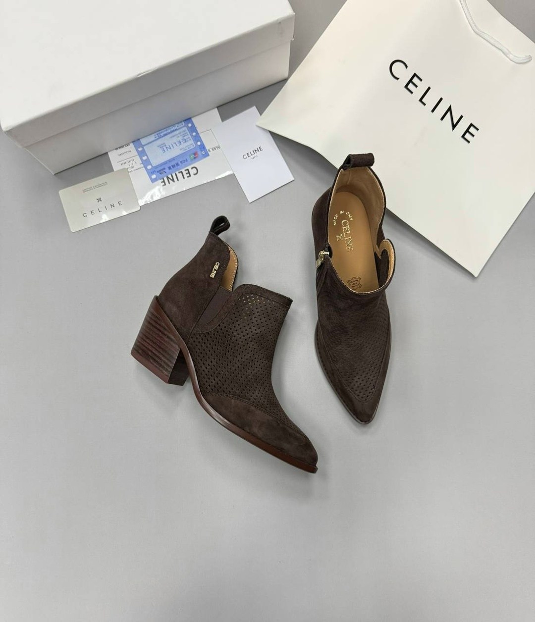 ботильоны celine,,ботильоны женские,сапоги celine, женская