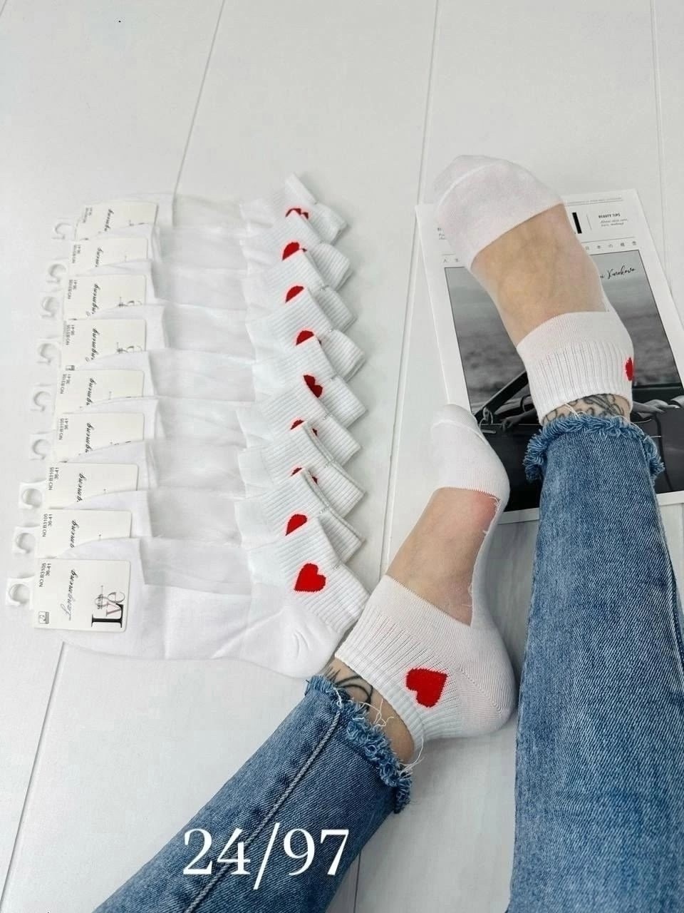 носки женские 10 пар,женские носки,носки женские короткие,носки сердечко,женские носки упаковка