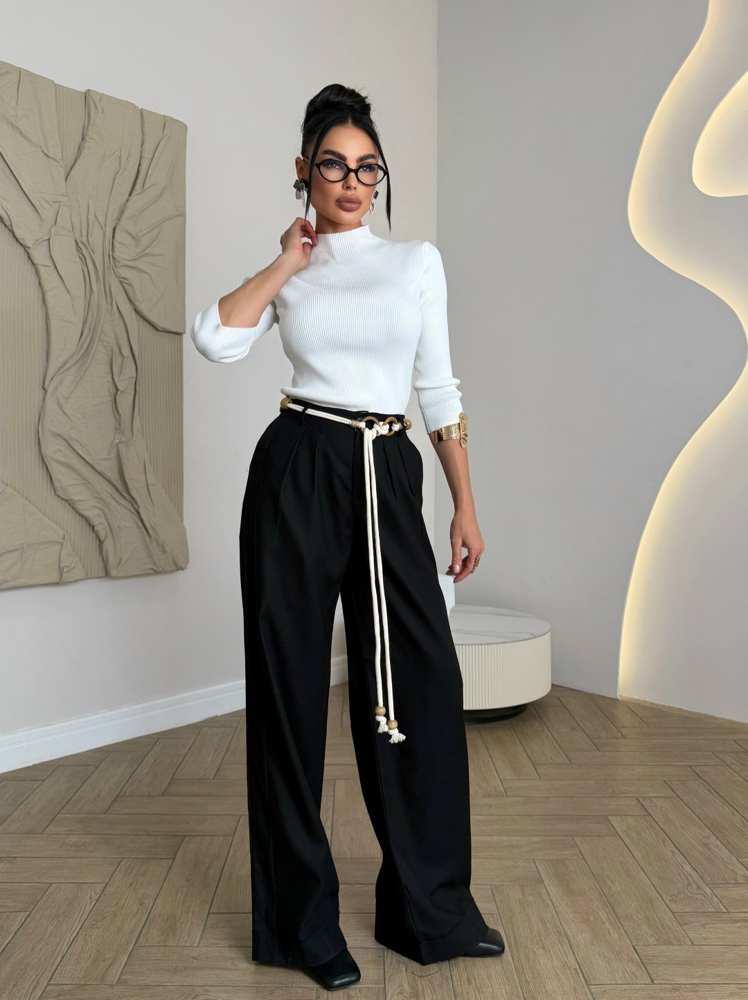 стильные наряды,стильные образы,брюки-палаццо,женственный стиль