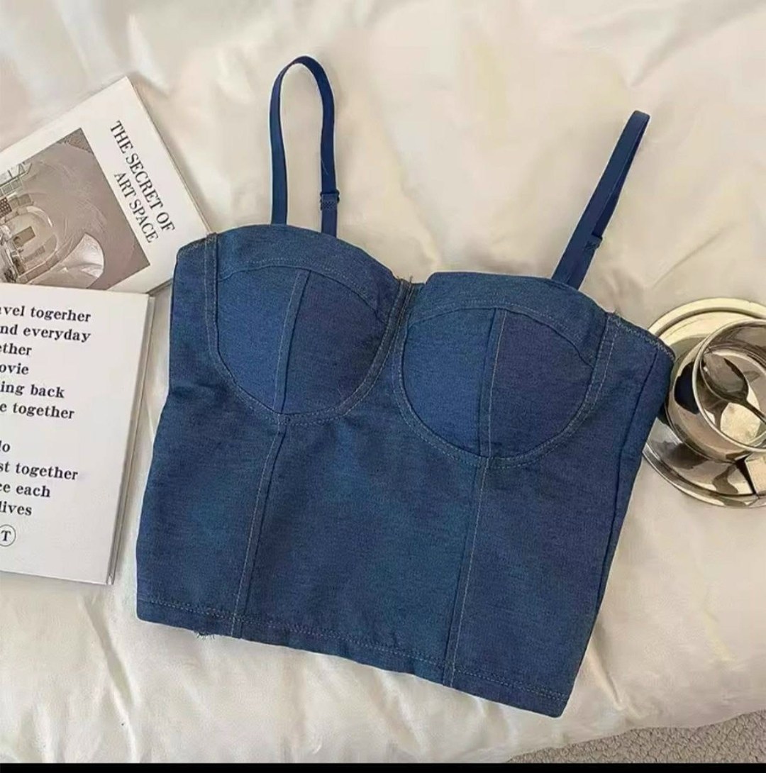 бюстье,джинсовый топ,топ джинсовый бретели,корсет бюстье,джинсовый корсет