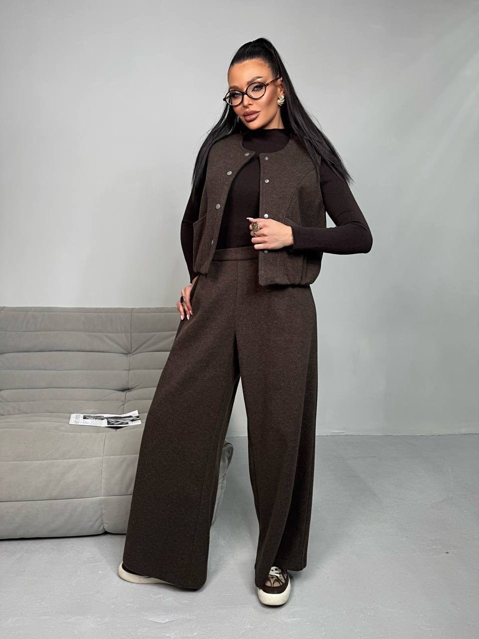 стильная жилетка,трикотажные костюмы,кашемировый костюм,женский костюм,костюм тройка женский