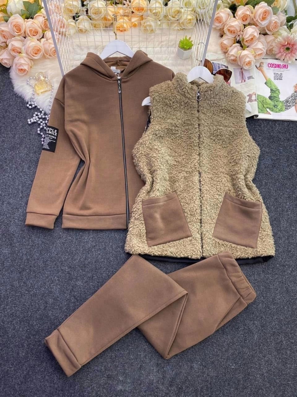 костюм женский на флисе,cпортивный костюм женский теплый,костюм тройка на флисе,костюм на флисе,теплый костюм тройка